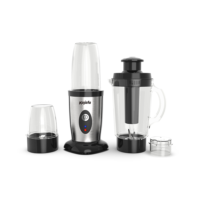BL365ABD 3 i 1 blender met roestvrijstalen messen 1,0 l met 500 ml smoothiemaker en koffiemolen, met S/S-gezicht