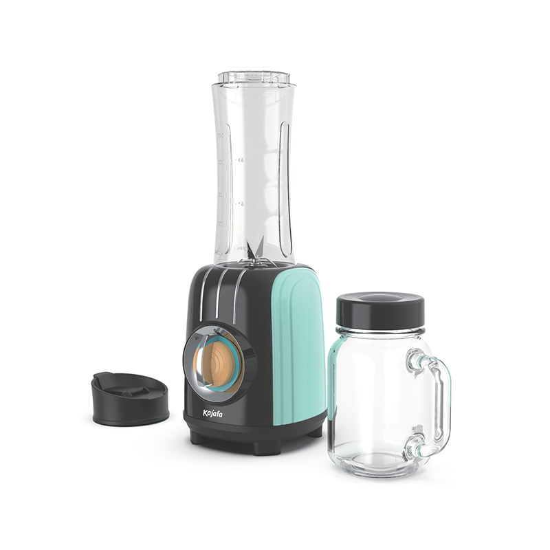 BL485B-P3 Smoothieblender met scherpe messen, persoonlijke miniblender voor shakes en smoothies met 2 instelbare snelheden, blender voor keuken met mixen, BPA-vrije reisbeker & 17oz Mason Cup