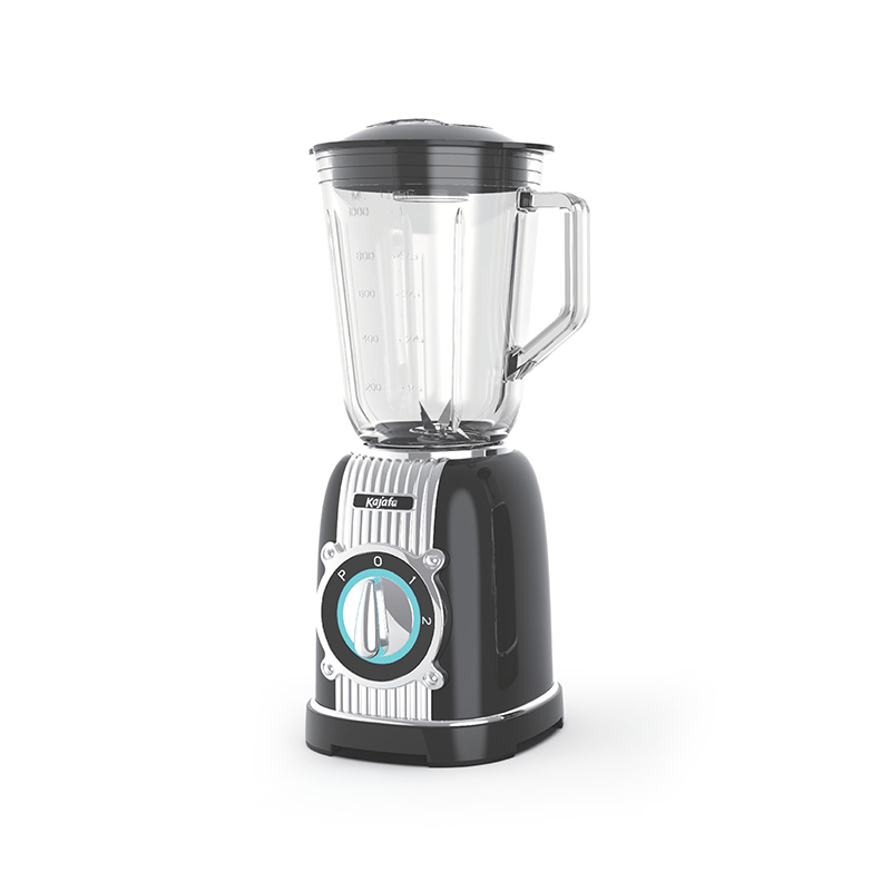 BL486B-G Retrostijl 2 snelheden met pulscontrole, met 1000 ml glazen mengbeker en roestvrijstalen mes, aanrechtblender, krachtige persoonlijke blender