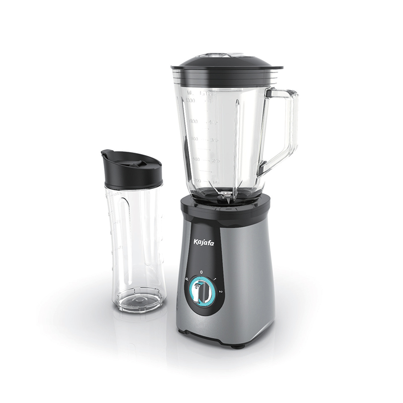 BL-385B-G Smoothieblender met scherpe messen, persoonlijke mini-blender voor shakes en smoothies met 2 instelbare snelheden, blender voor keuken met mixen, BPA-vrije reisbeker en glazen kan
